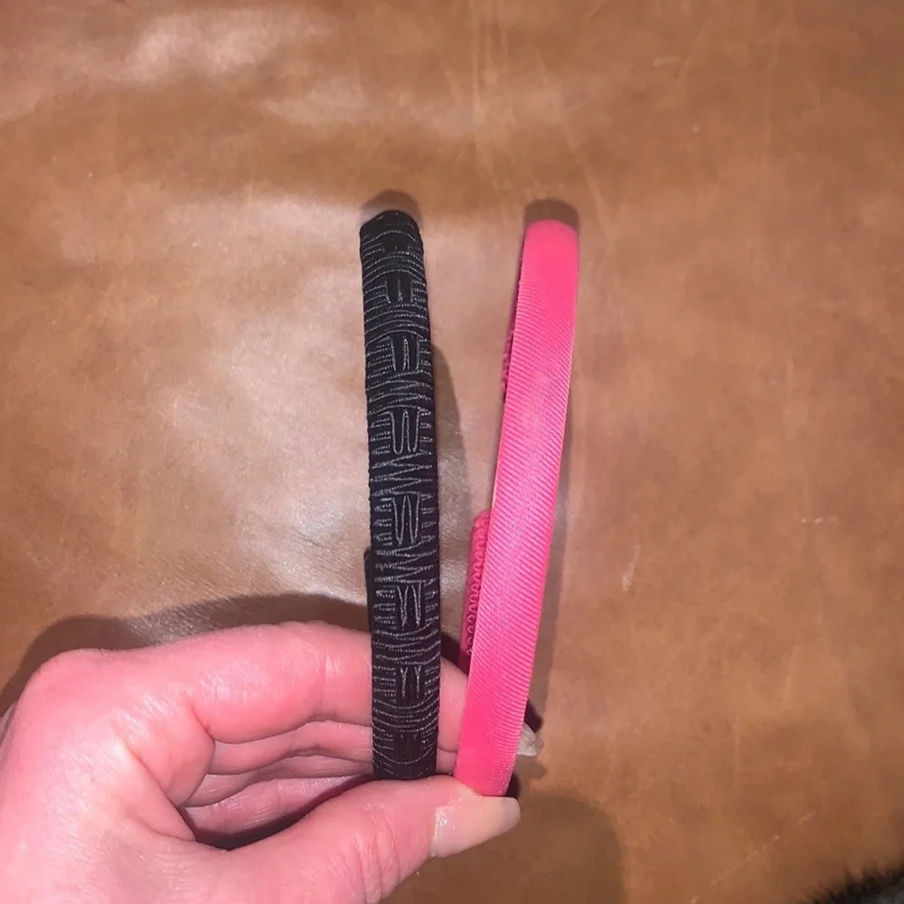 Set of three headband fabric designs: animal print with bow pink black